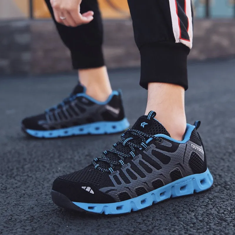 Man's breatahble non-slip cool hiking waterproof sneakers