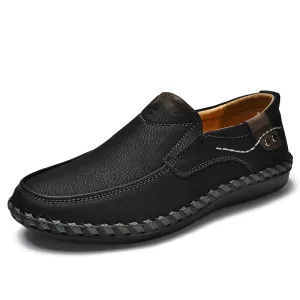 Man's vintage fashion joker leather leisure flat loafers