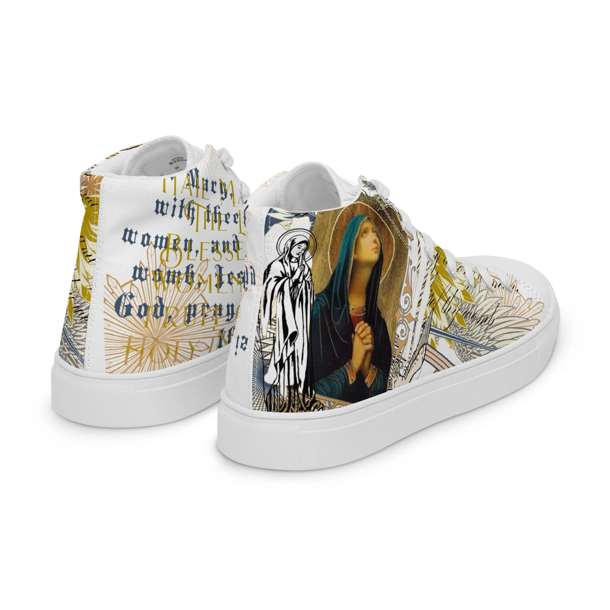 Mater Virginalis high top canvas shoes