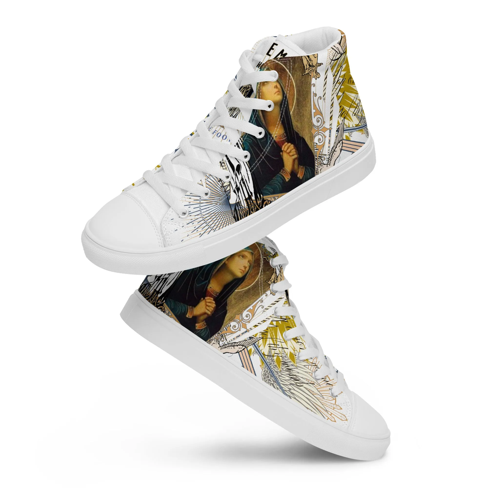 Mater Virginalis high top canvas shoes