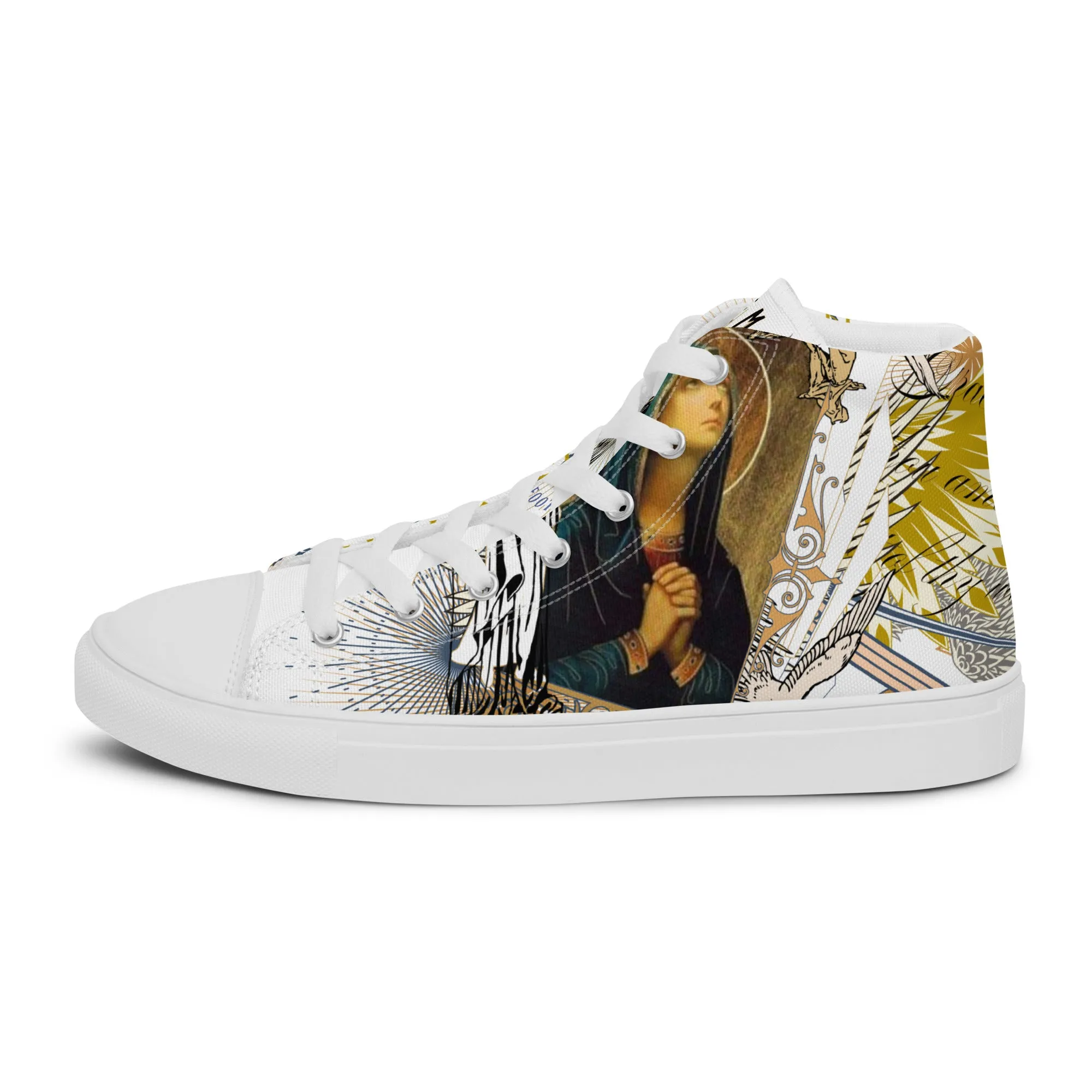 Mater Virginalis high top canvas shoes