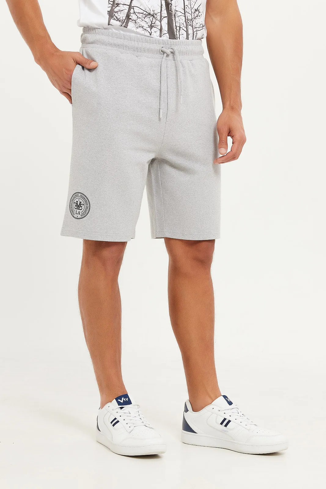 Men Grey Sweat Shorts