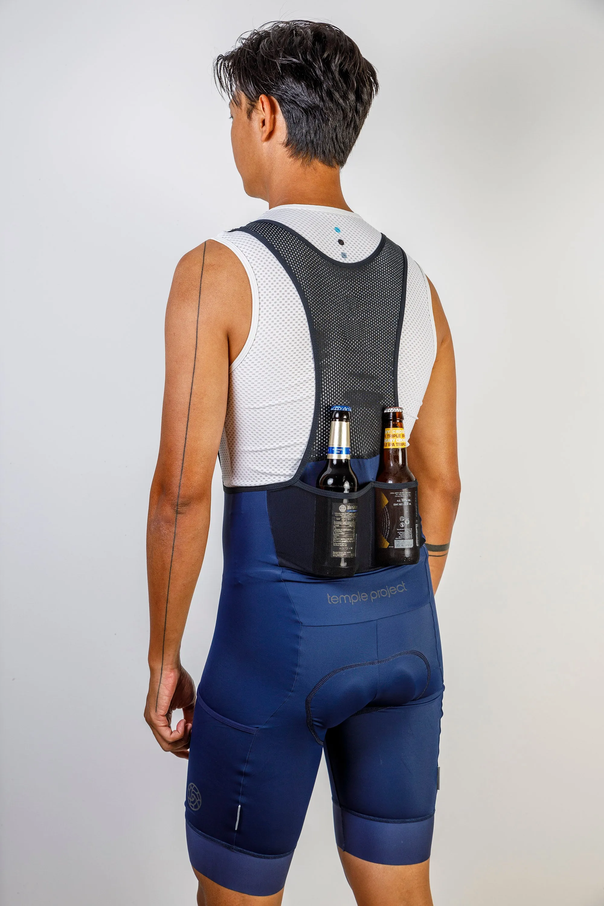 Men's adventure bib shorts - Navy