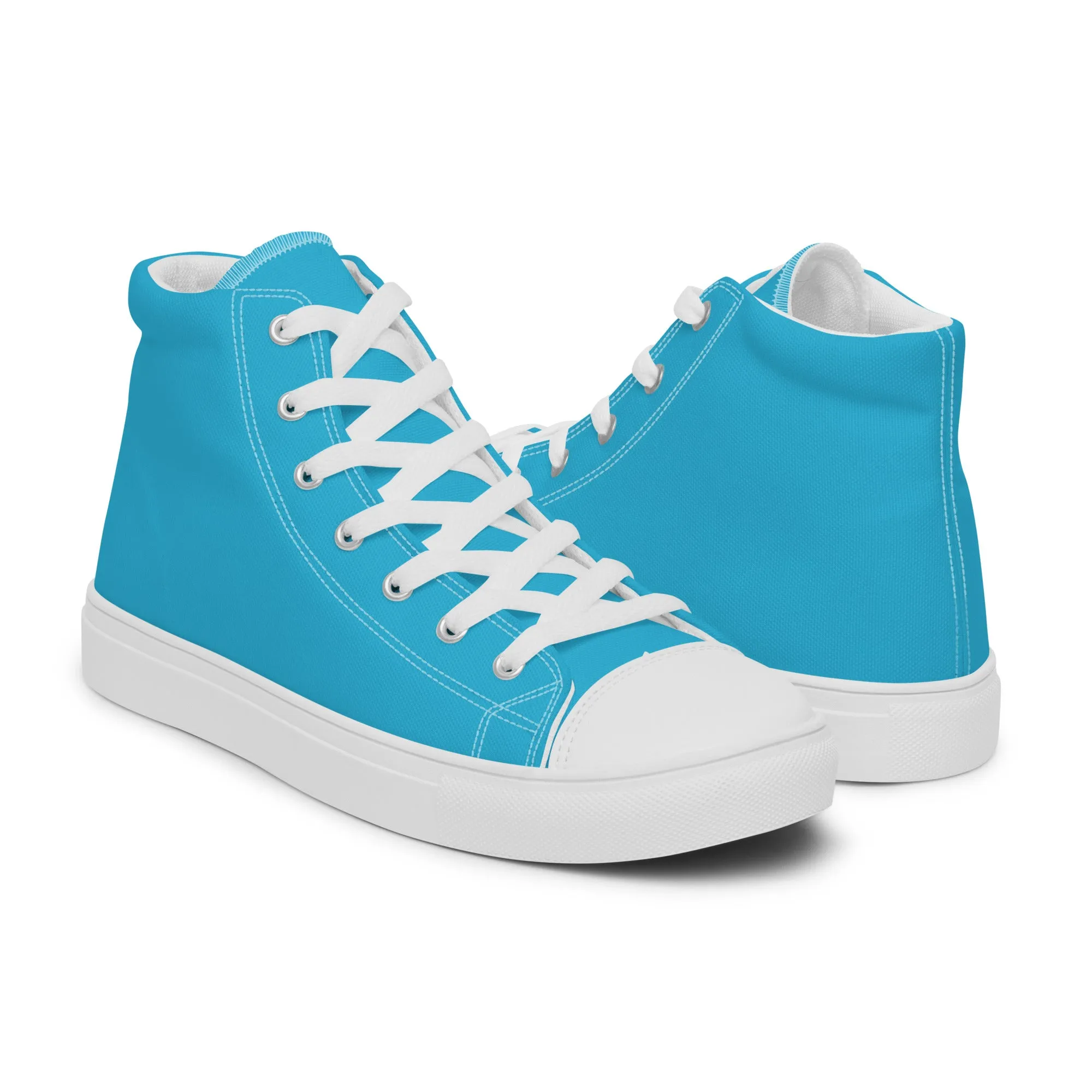 Men’s Aqua Blue High Top Shoes