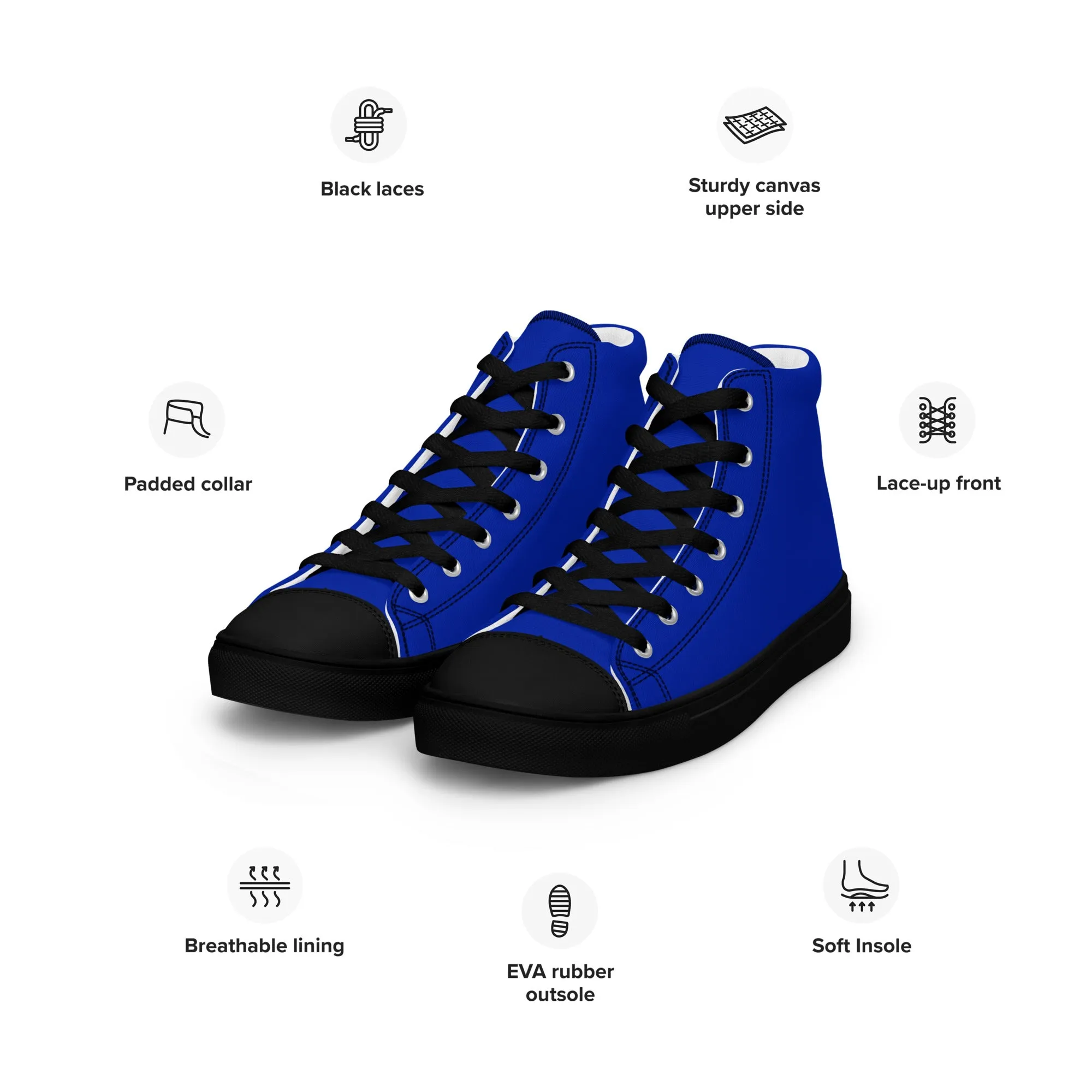 Men’s Royal Blue High Top Shoes