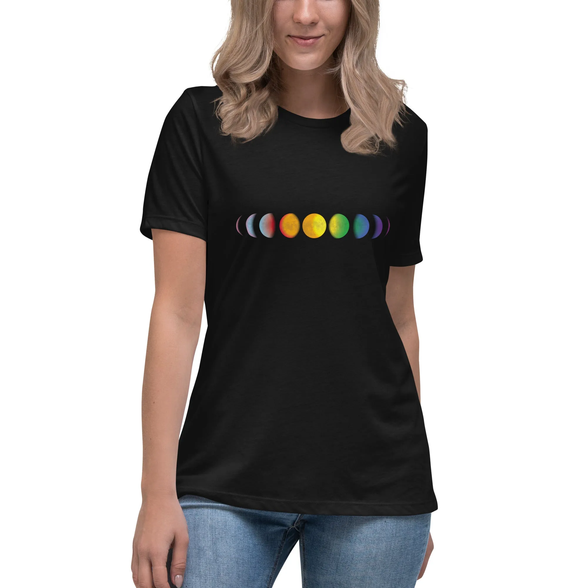 Moons Women's Relaxed T-Shirt (Dark Colors)