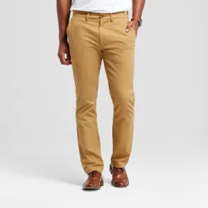 New - Men's Every Wear Athletic Fit Chino Pants - Goodfellow & Co Dapper Brown 34X30