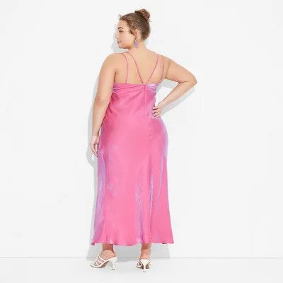 New - Women's Iridescent Maxi Slip Dress - Wild Fable