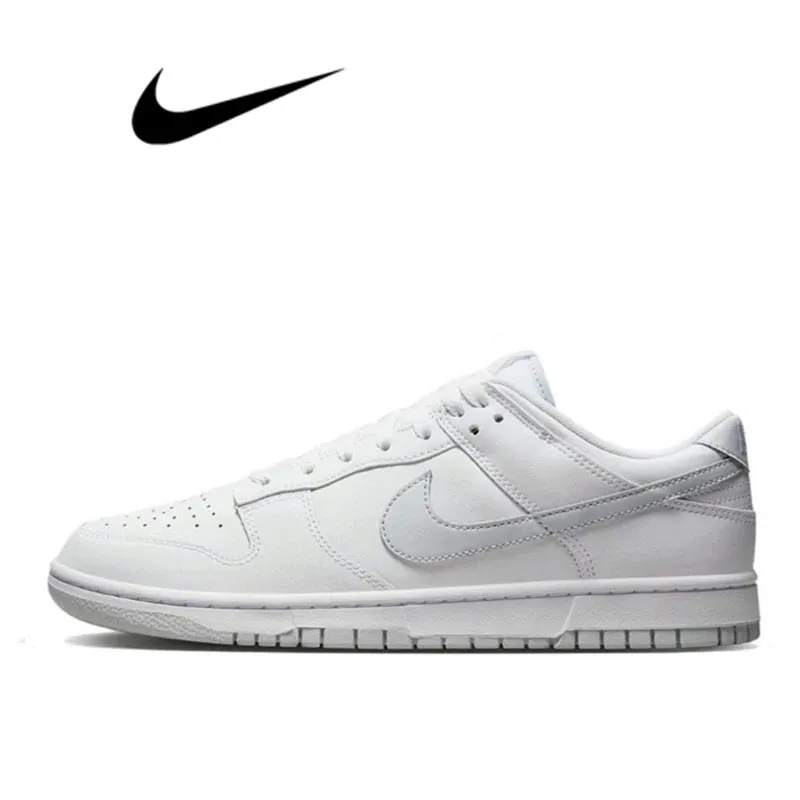 Nike Dunk Retro Black White Skateboarding Shoes - Classics for Men & Women, Genuine Leather, Non-Slip, Comfortable SB Running Sneakers