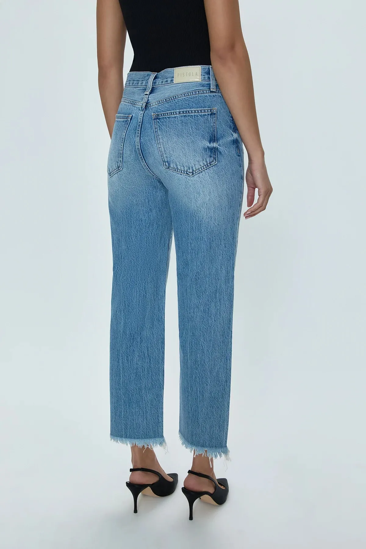 PIS Cassie Super High Rise Straight Jean in Era Vintage