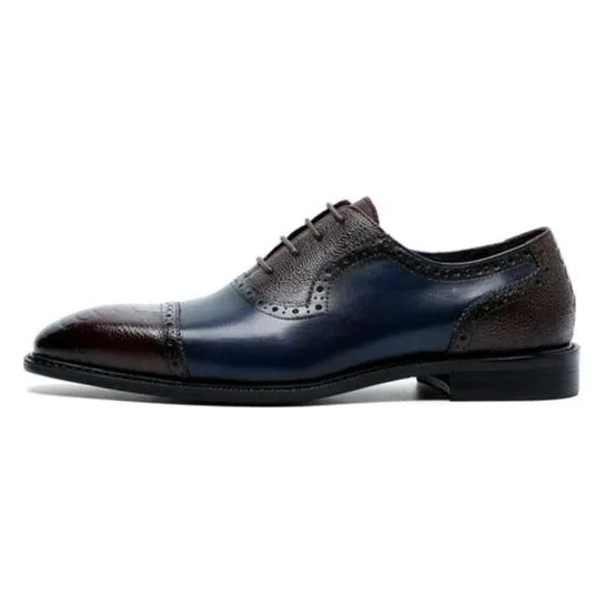 SnakeLux Leather Pointed Toe Oxford Dress Shoes