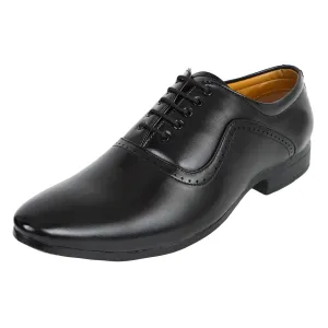 Somugi Black Lace up Formal Shoes for Men made by Artificial Leather