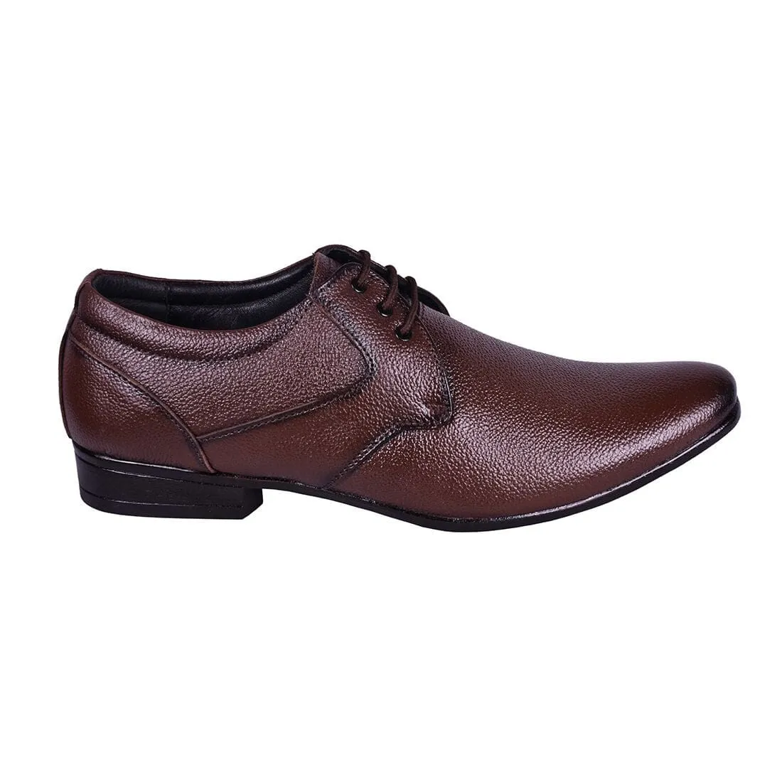 Somugi Genuine Leather Brown Formal Lace up Shoes