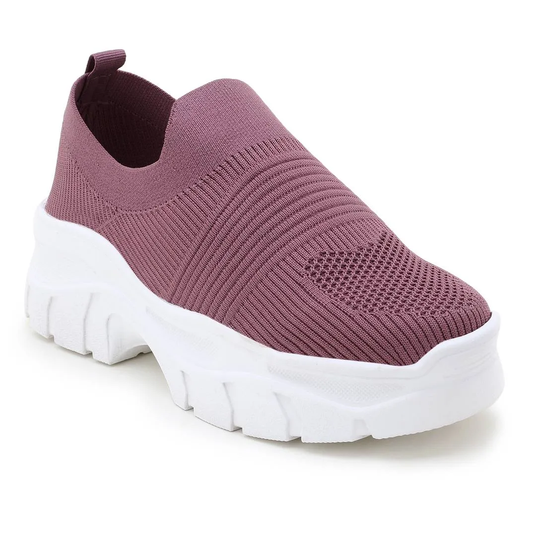 Stylish Pink Mesh Sports Shoes