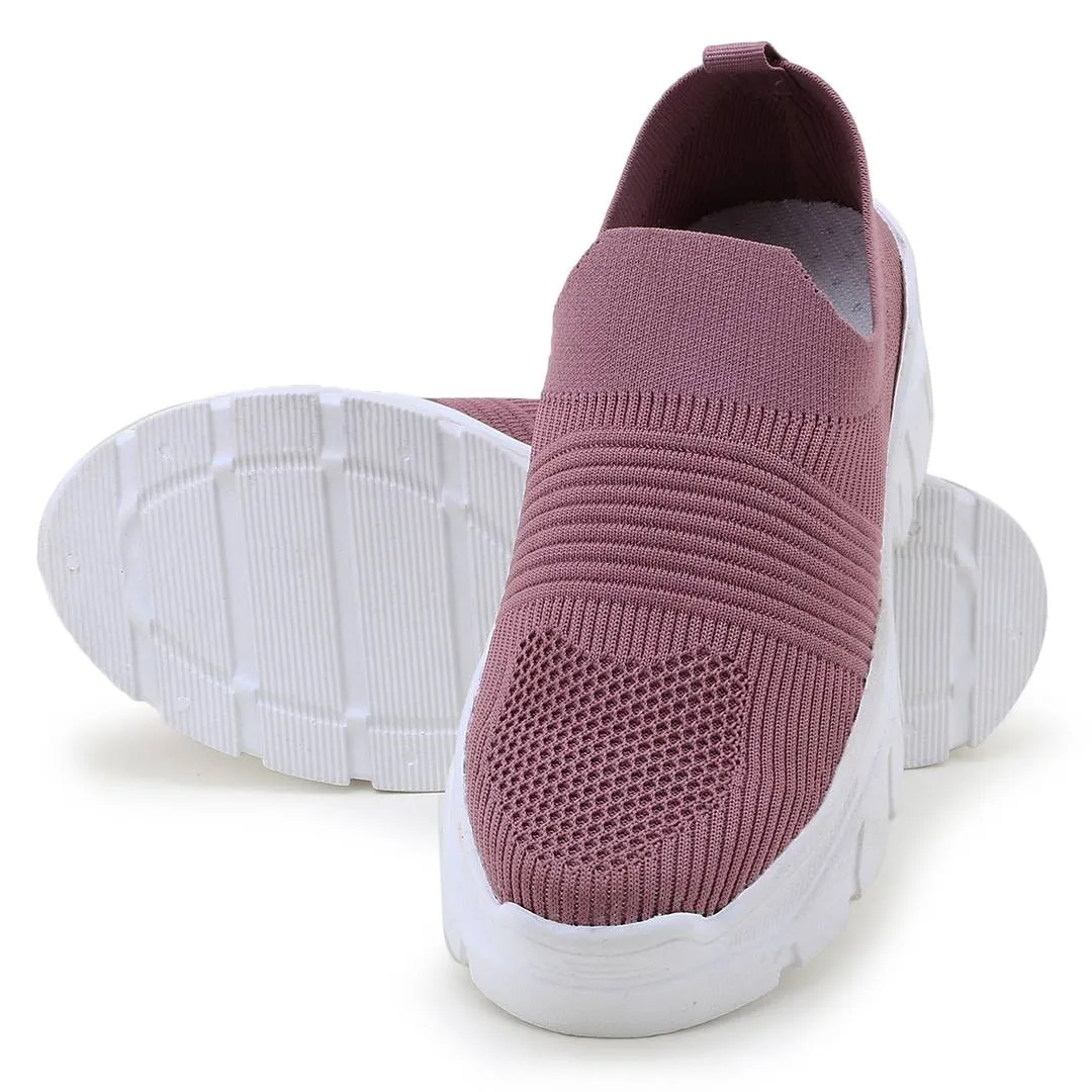 Stylish Pink Mesh Sports Shoes