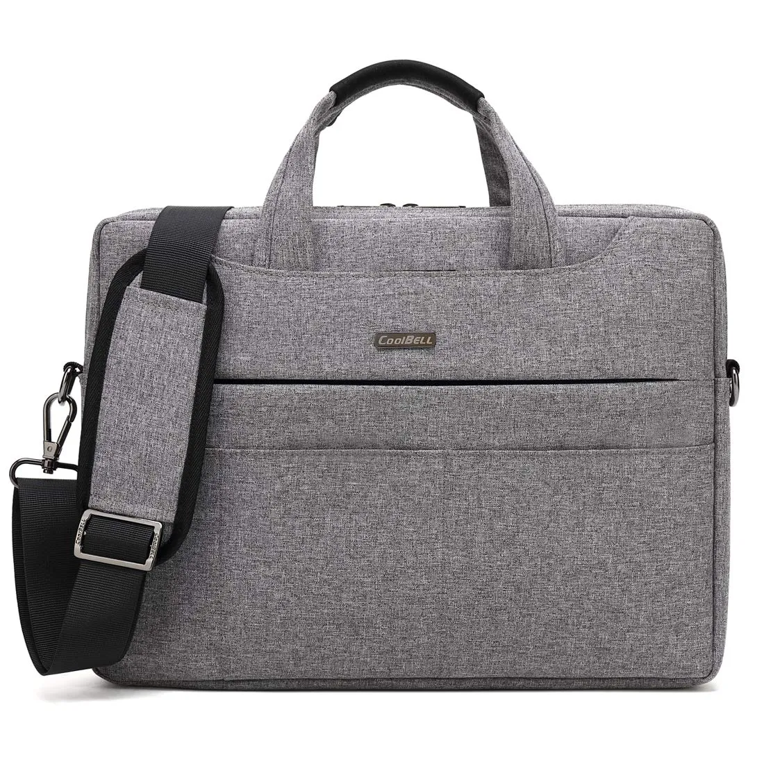 THE CLOWNFISH CoolBELL Water Resistant Nylon 15.6 Inches Laptop Messenger Bag (Grey)