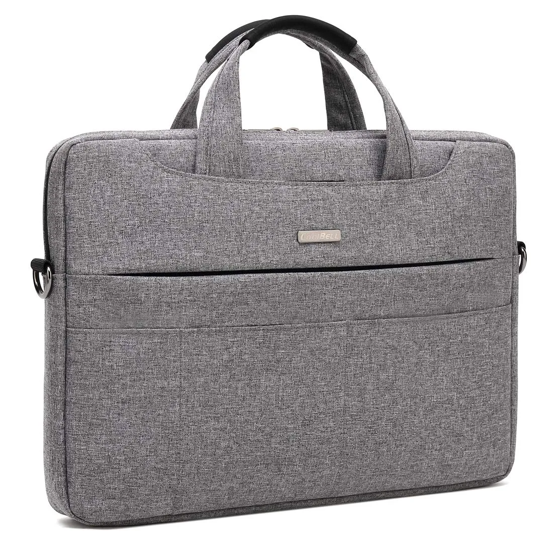 THE CLOWNFISH CoolBELL Water Resistant Nylon 15.6 Inches Laptop Messenger Bag (Grey)