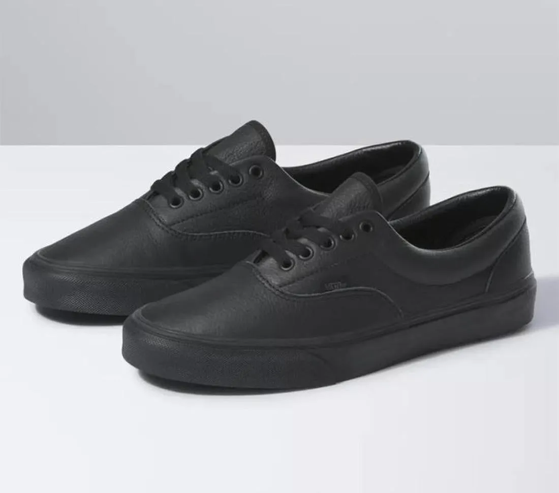 Vans Shoes ERA Mono Black Leather - Womens Mens Clearance