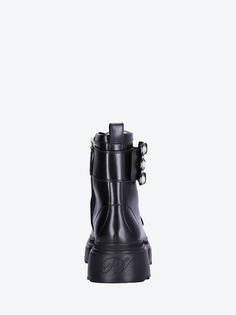 Wallaviv strass  buckle chelsea boots