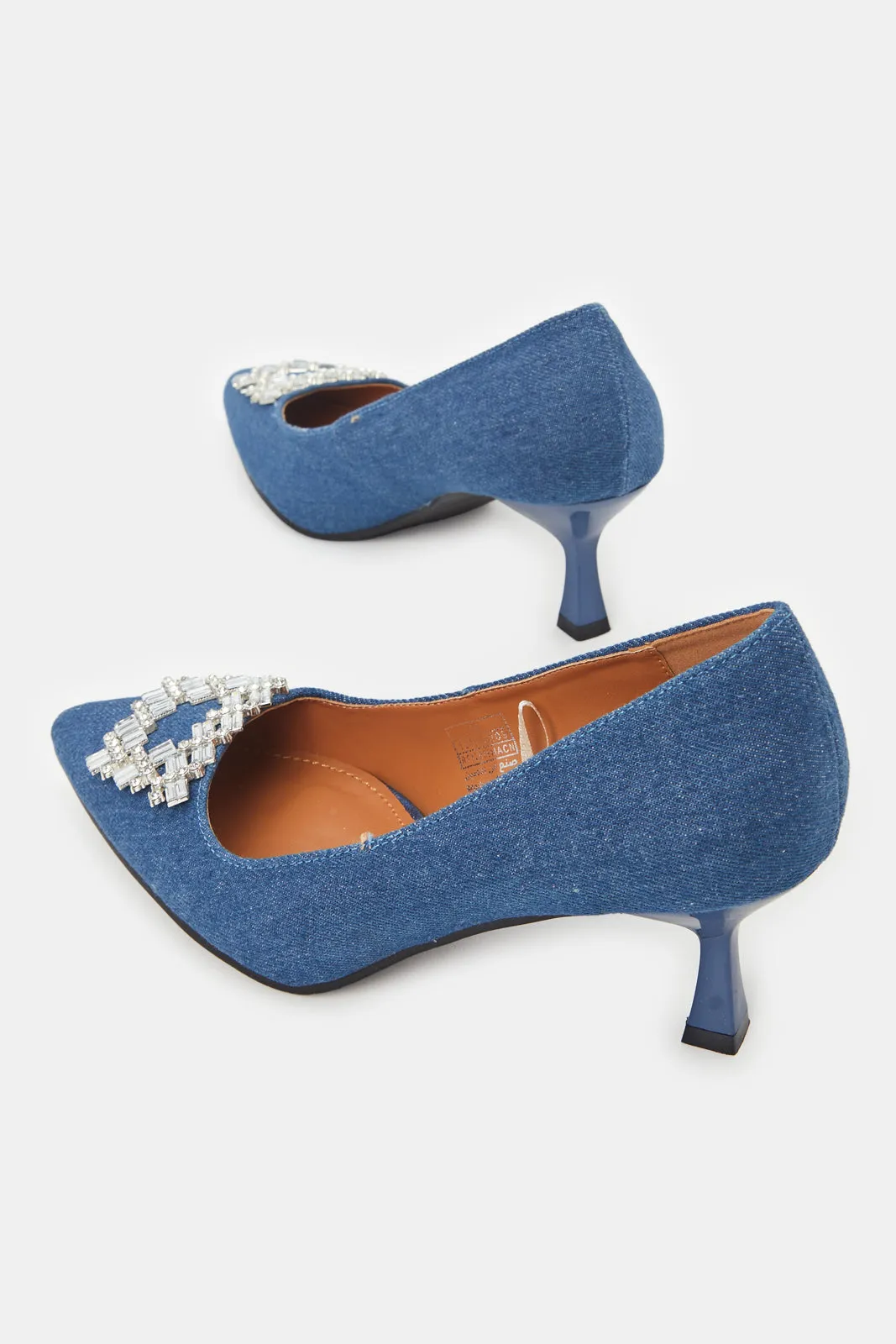 Women Blue Denim Court Shoes