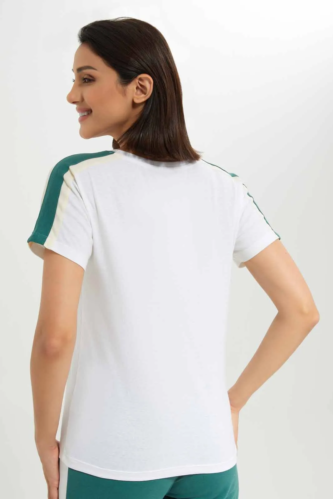 Women White Active T-Shirt