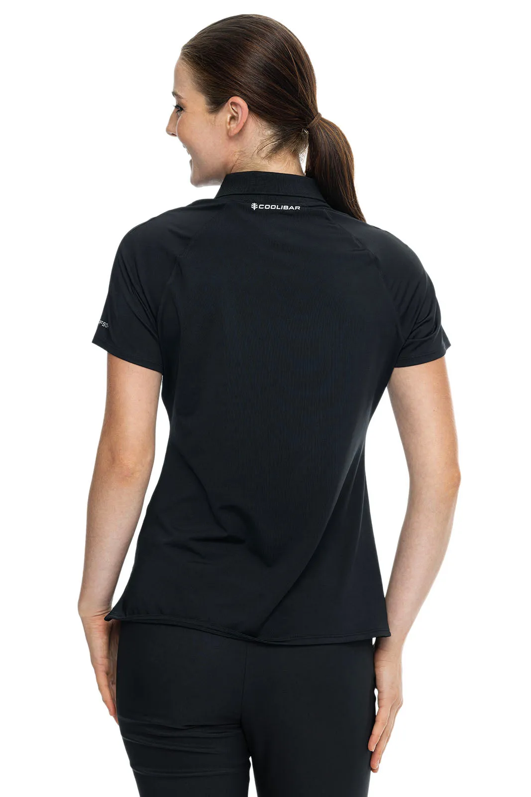 Women's Double Eagle Short Sleeve Golf Polo  |  Black