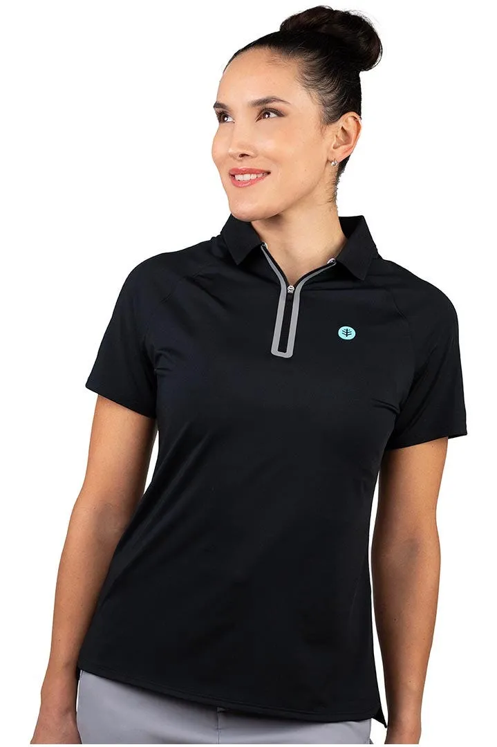 Women's Double Eagle Short Sleeve Golf Polo  |  Black