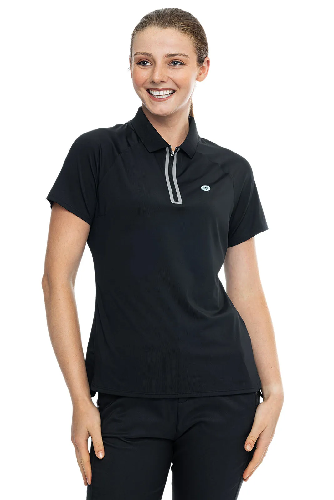 Women's Double Eagle Short Sleeve Golf Polo  |  Black