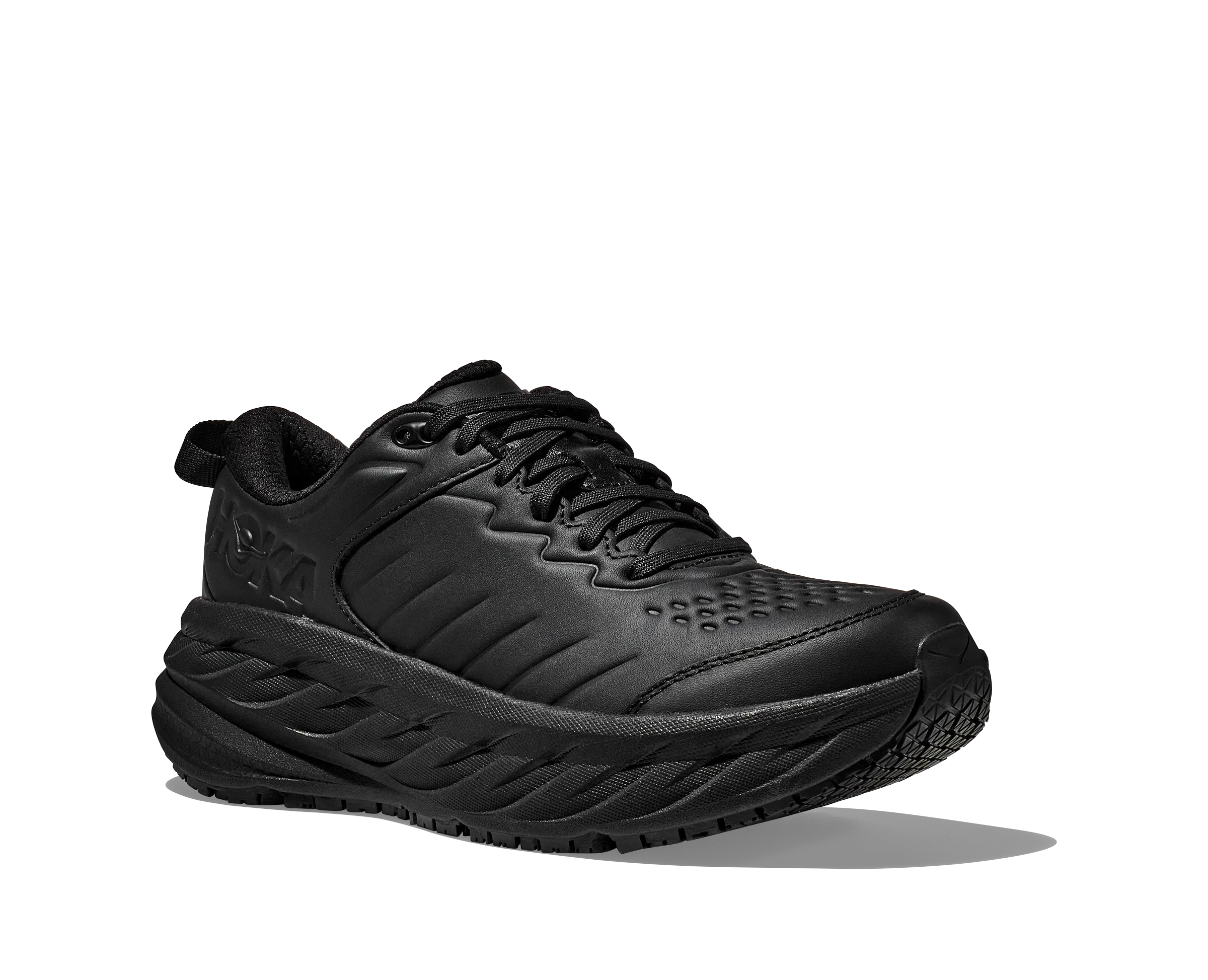 Women's Hoka Bondi SR Color: Black/Black (WIDE WIDTH)