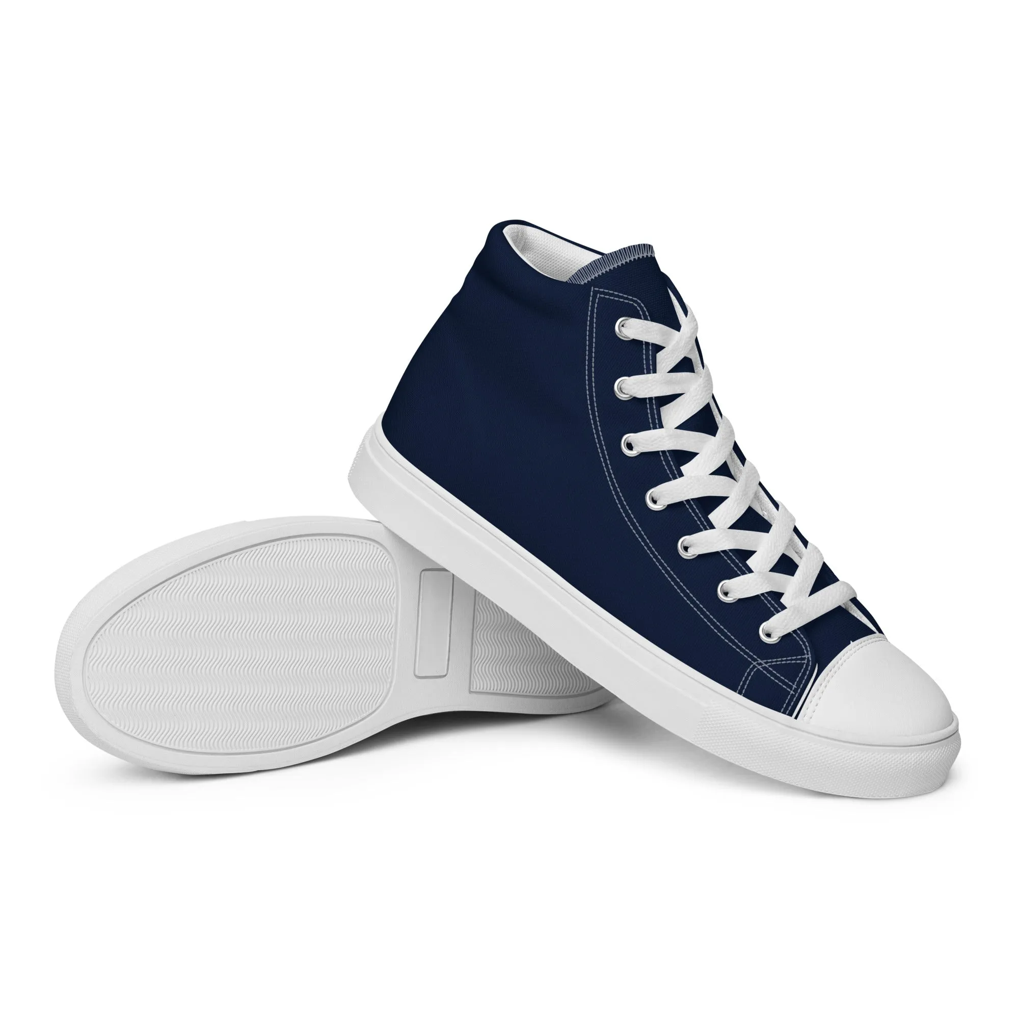 Women’s Navy Blue High Top Shoes