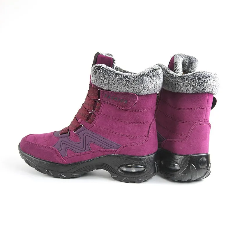 Women's thermal winter plush anti-skid suede boots