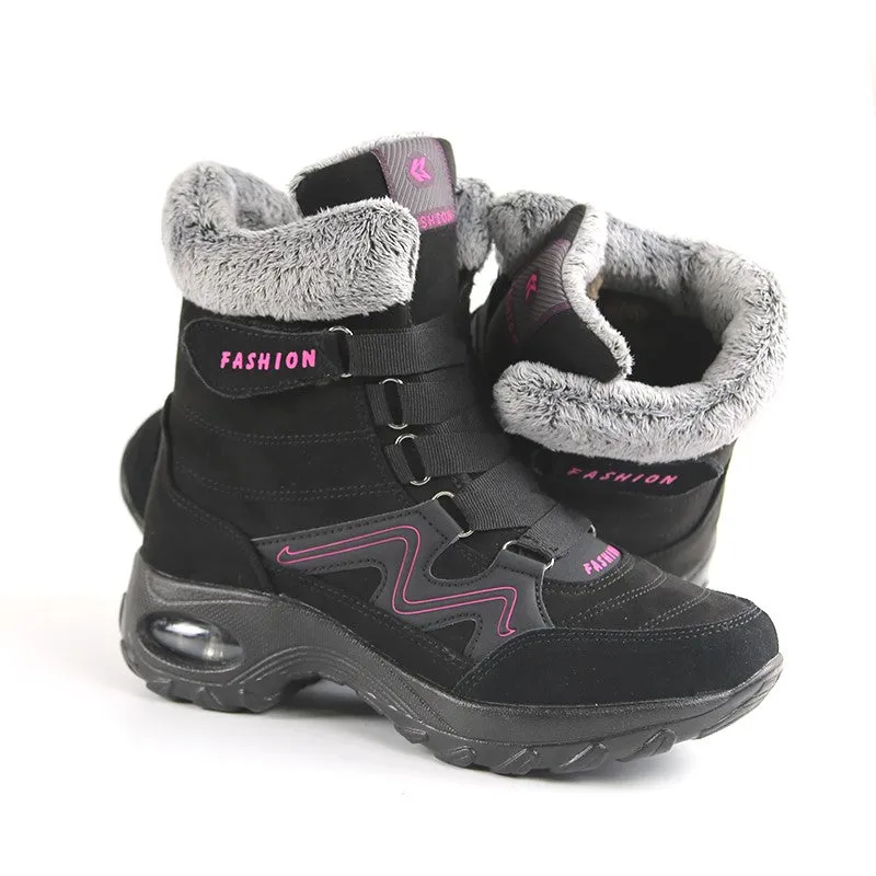 Women's thermal winter plush anti-skid suede boots