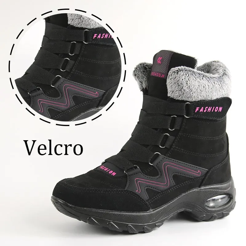 Women's thermal winter plush anti-skid suede boots