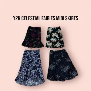 Y2K CELESTIAL FAIRIES MIDI SKIRTS