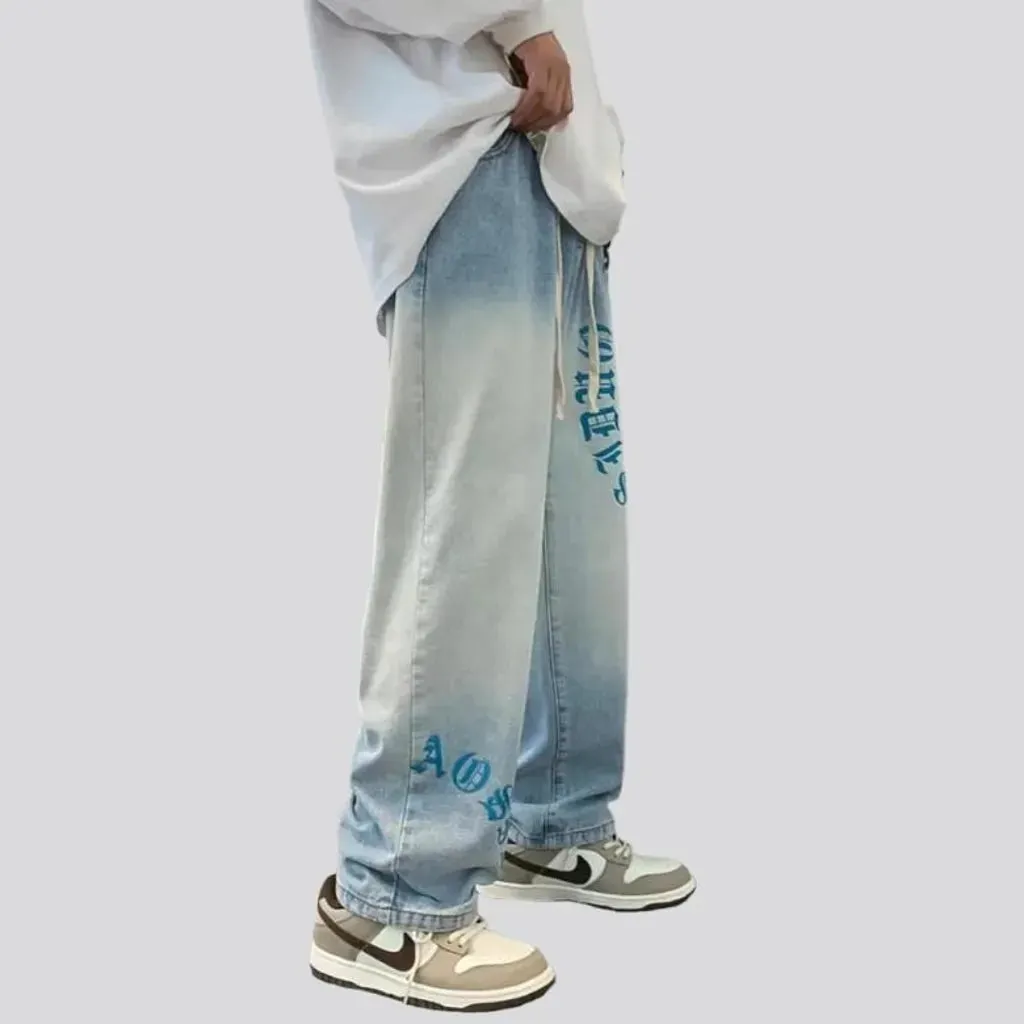 Y2k high-waist jeans
 for men